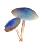 Blue Umbrella Mushroom