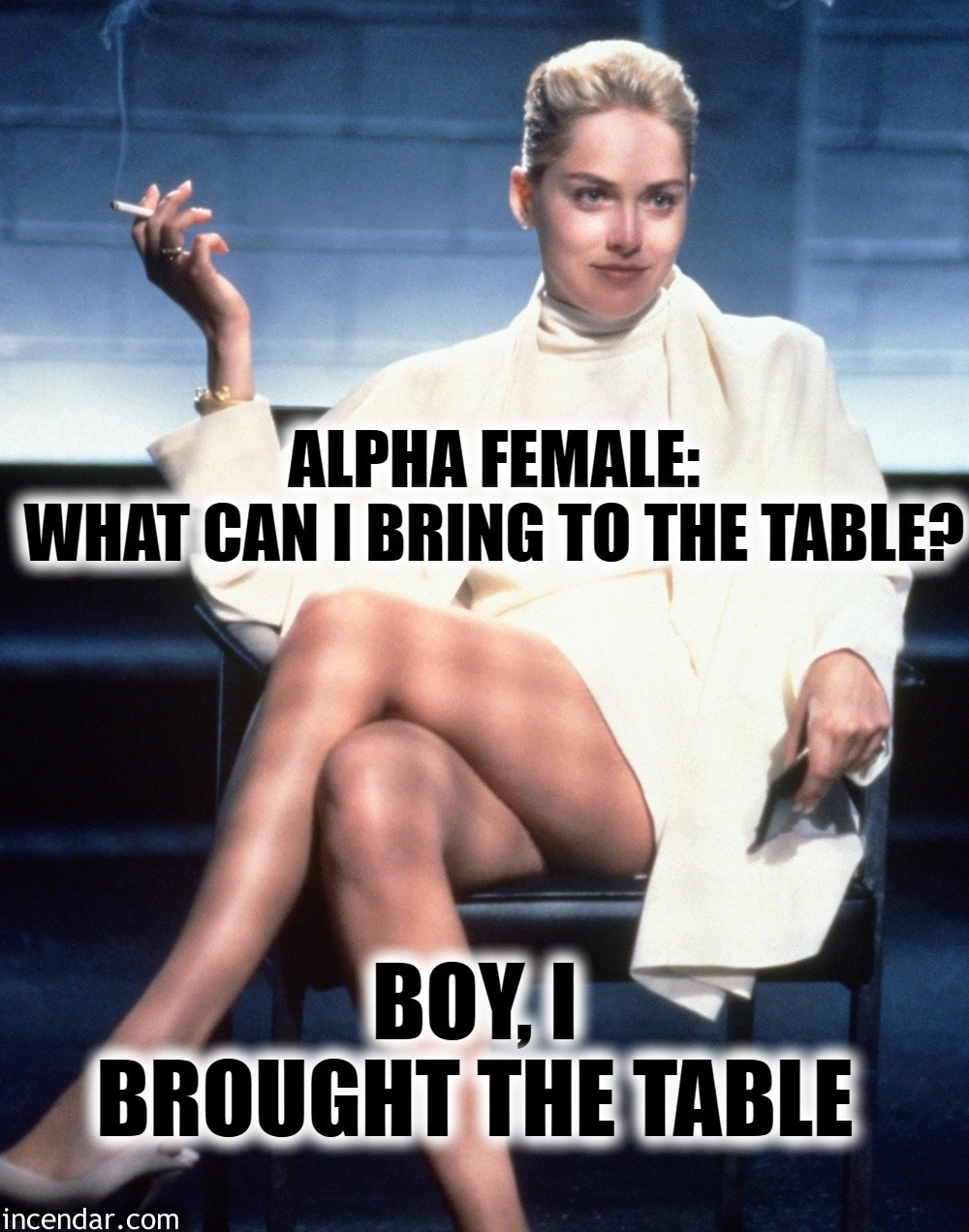 Enjoy a humorous Alpha Female meme that celebrates empowered women and their strength. Share this meme to inspire and uplift your friends.