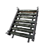 Black Ice-Reinforced Wooden Stairs (rail)
