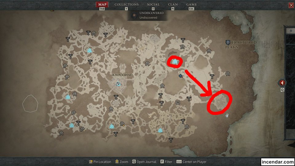 Directions and Location of Ashava - The Crucible in Fractured Peaks
