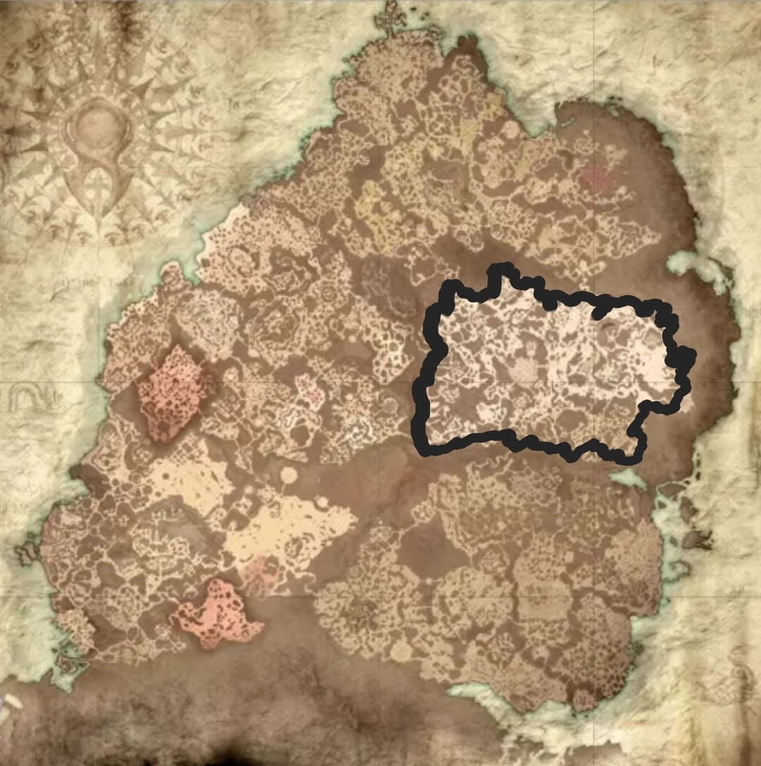 Diablo 4 Map of Diablo Beta Area Fractured Peaks.