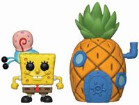 2 Spongebob w/ Gary and Pineapple House Spongebob Squarepants Funko pop