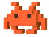 33 Orange Medium Invader Gamestop 1:6 8-Bit Funko pop