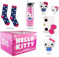 28 Hello Kitty (Classic) Flocked with Striped Pink Shirt Amazon Collectors Box Sanrio Funko pop