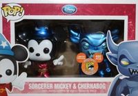 0 Sorcerer Mickey & Chernabog Metallic 2 Pack 2012 San Diego Comic Con Mickey Mouse Universe Funko pop