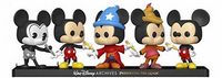 0 Mickey Mouse Disney Archives 5 Pack (Plane Crazy Mickey/Classic Mickey/Sorcerer Mickey/Beanstalk Mickey/Mickey Mouse)  Mickey Mouse Universe Funko pop