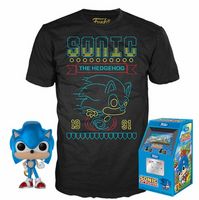 283 Sonic with Ring Metallic GameStop T Shirt Bundle Sonic the Hedgehog Funko pop