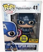 41 CA2 Glow Capt America Hot Topic Marvel Comics Funko pop