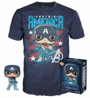 450 Glow Captain America Tshirt Combo FYE Marvel Comics Funko pop