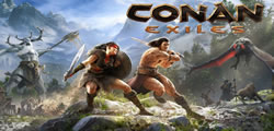 A logo image for Conan Exiles video game.