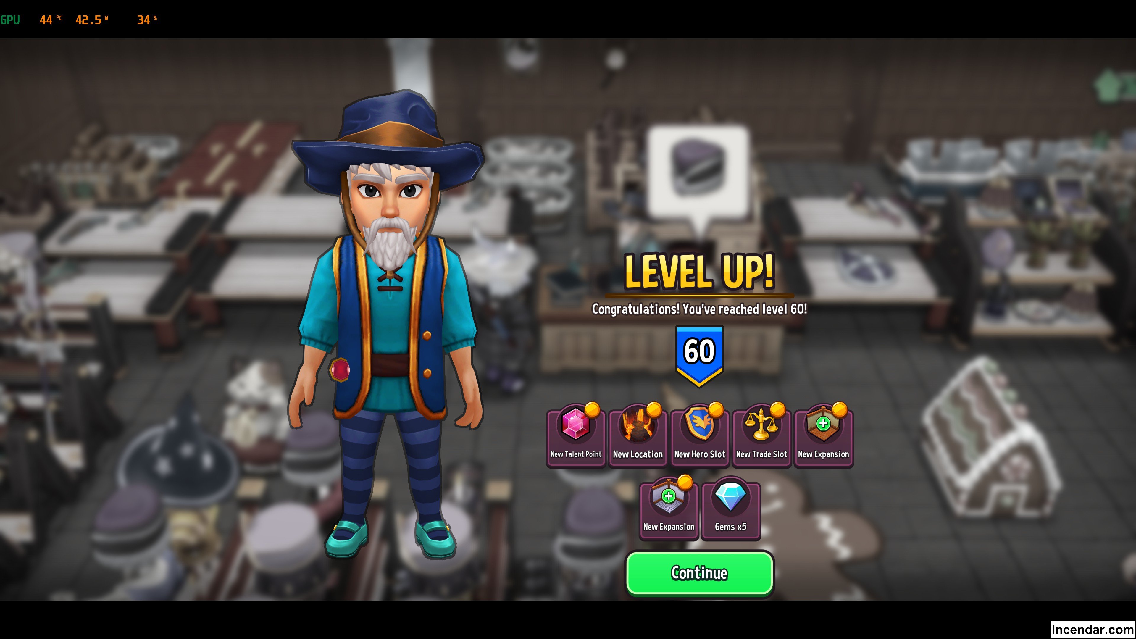 Screenshot 4k Image Shop Titans Game Level Up Level 60 Screen
