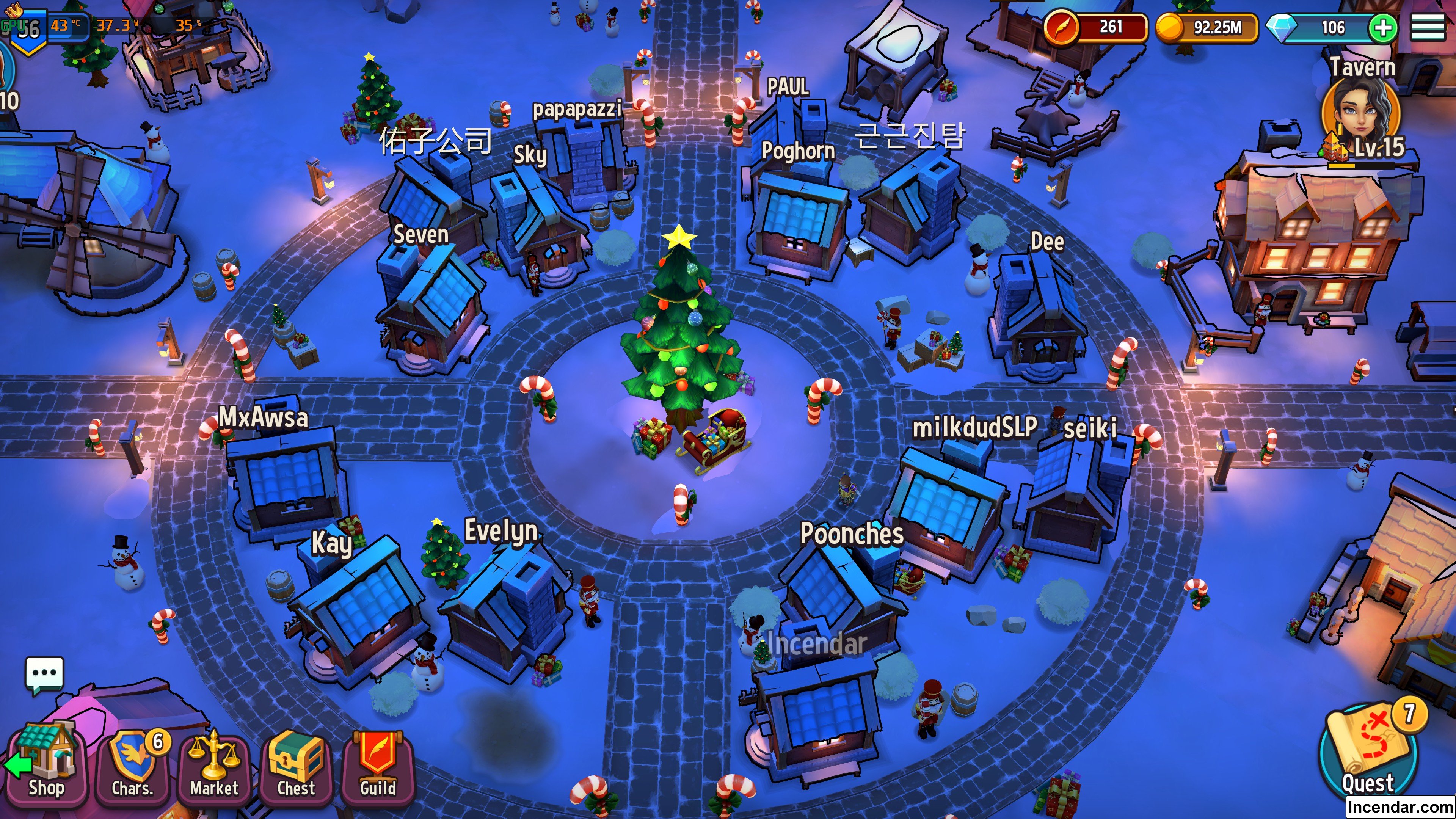 Screenshot 4k Image Shop Titans Game Town Center Zoomed In Snow Covered Christmas