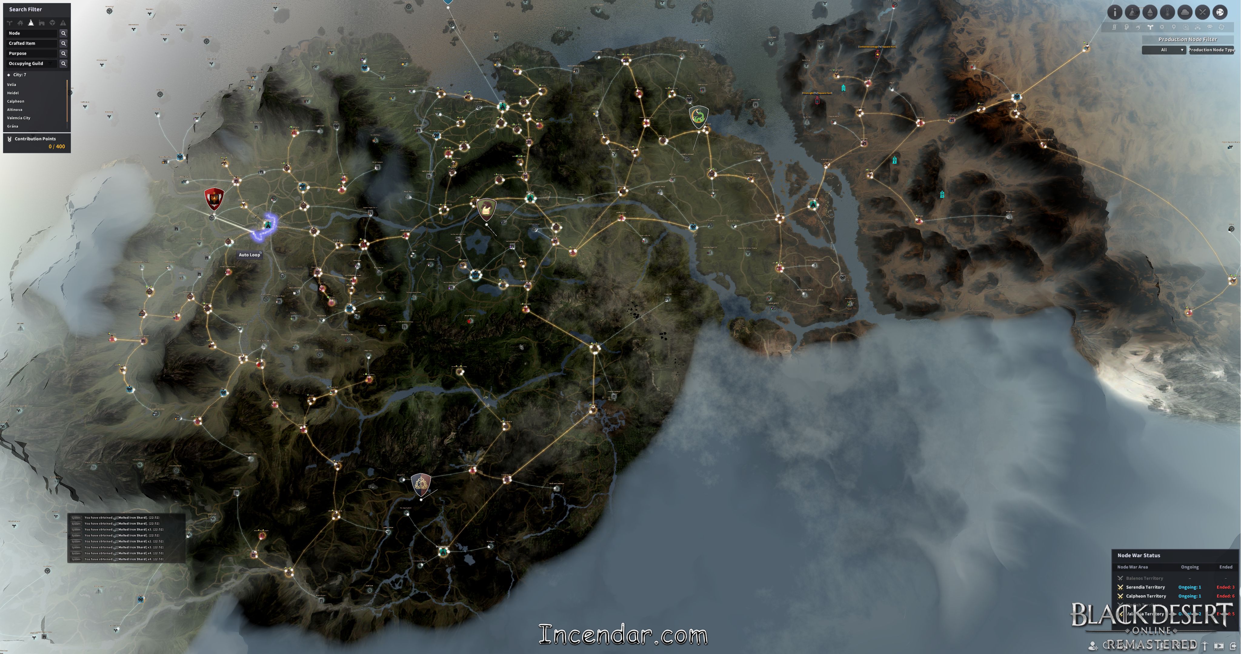 Bdo All Valencia Nodes Bdo Incendar 400 Cp 4K Node Network Map Screen Saver Afk Method For Black  Desert Online