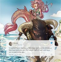 incendar gaming meme minotaur mermaid image