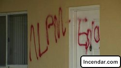 'Alpine' spray-painted throughout Hialeah condo complex