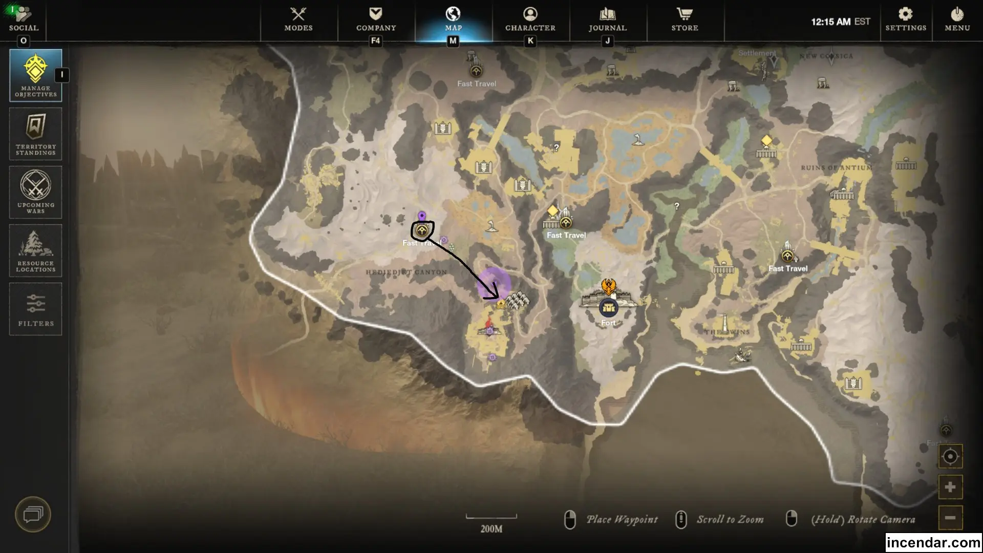  elite chest run world tour guide cast castrum principium1.webp location in New World