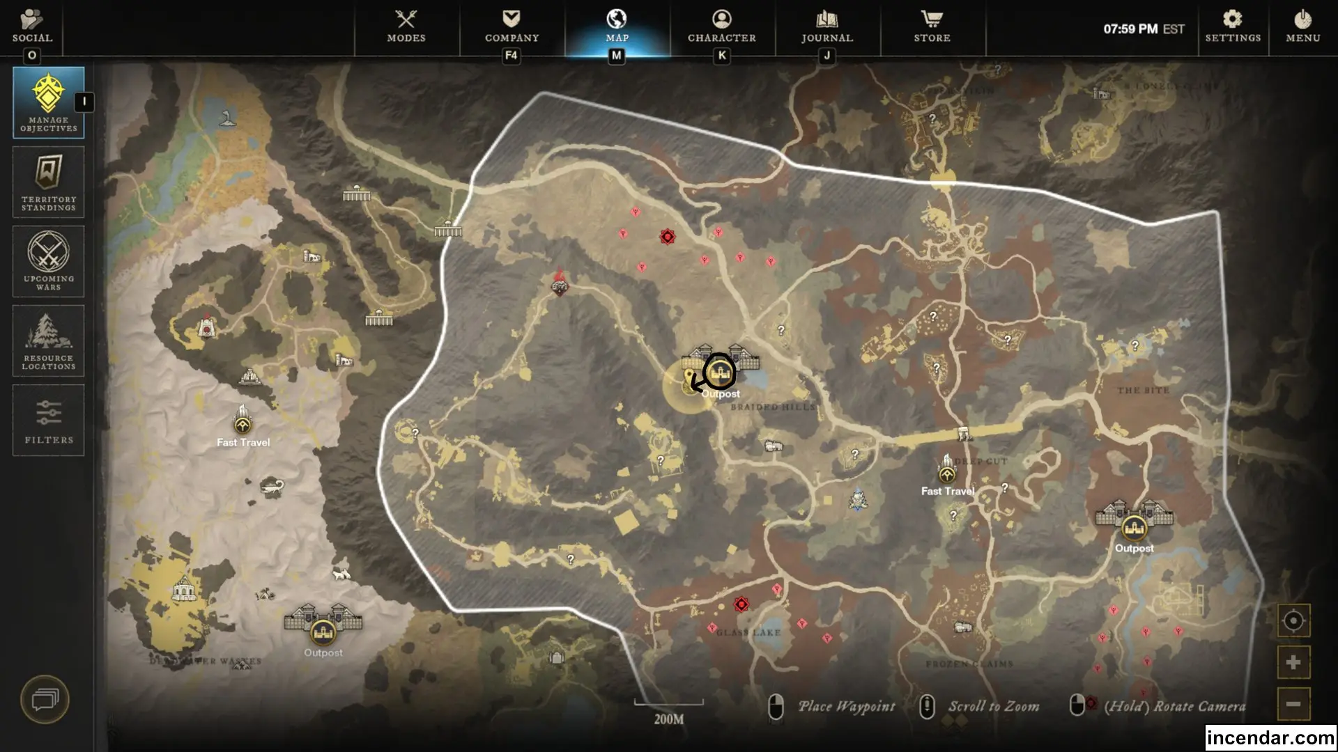  elite chest run world tour guide mangled heights1.webp location in New World