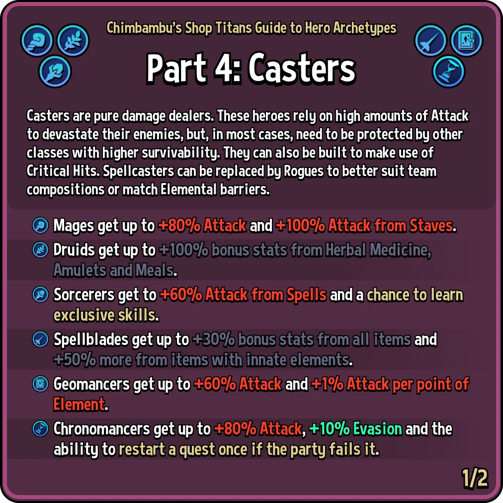 Shop Titans Game Caster Mage hero builds visual guide image 2