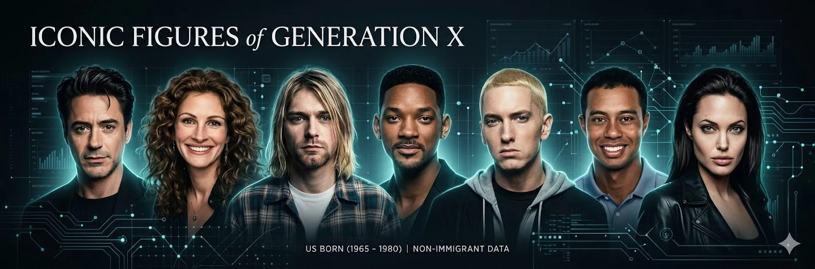 Famous US Born GenX Generation